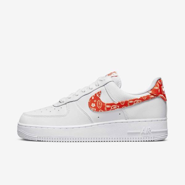 Nike Air Force 1 07 Sneakers Damen Weiß Orange | NK765HGA