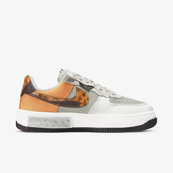 Nike Air Force 1 Fontanka Sneakers Damen Braun Hellbeige Gelb | NK502QNS