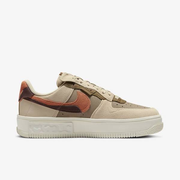 Nike Air Force 1 Fontanka Sneakers Damen Bordeaux Khaki | NK540SDH