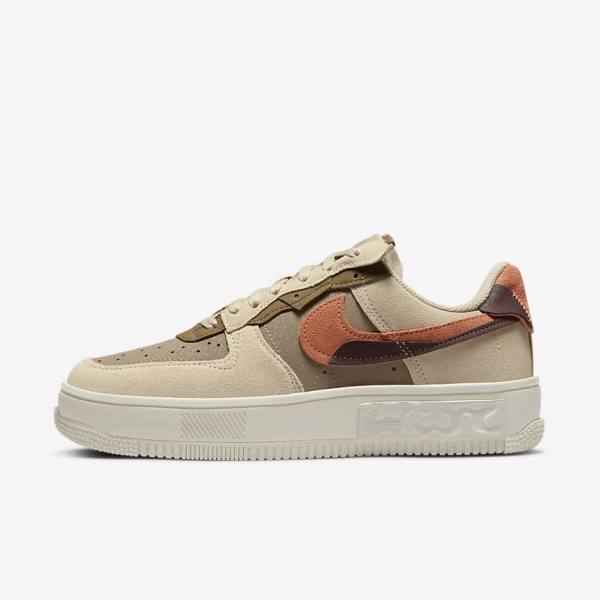 Nike Air Force 1 Fontanka Sneakers Damen Bordeaux Khaki | NK540SDH