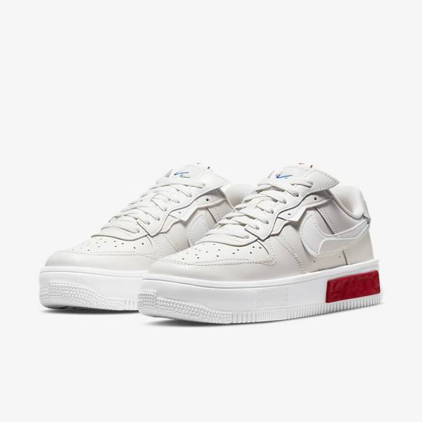 Nike Air Force 1 Fontanka Sneakers Damen Weiß Rot | NK635JAM