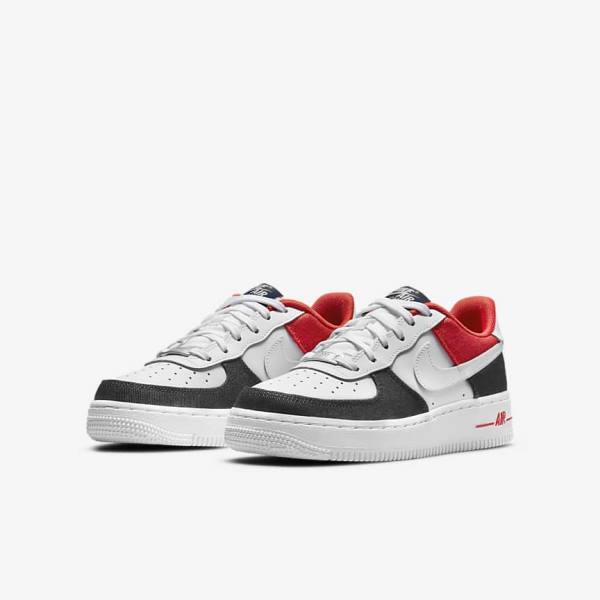 Nike Air Force 1 LV8 Older Sneakers Kinder Weiß Navy Rot Weiß | NK581UTN