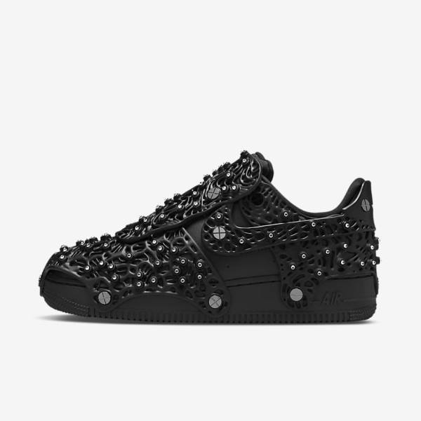 Nike Air Force 1 LXX x Swarovski Sneakers Damen Schwarz Metal Silber Schwarz | NK731SYW