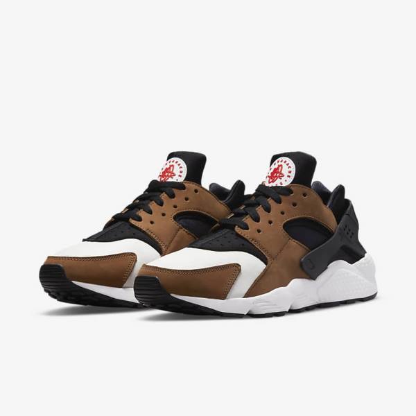 Nike Air Huarache LE Sneakers Herren Schwarz Weiß Rot | NK192HFC