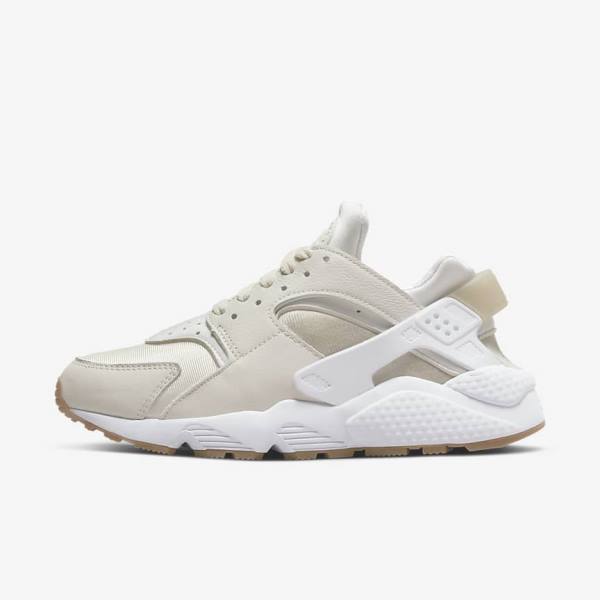 Nike Air Huarache Sneakers Damen Khaki Hellbraun Weiß | NK012OWG