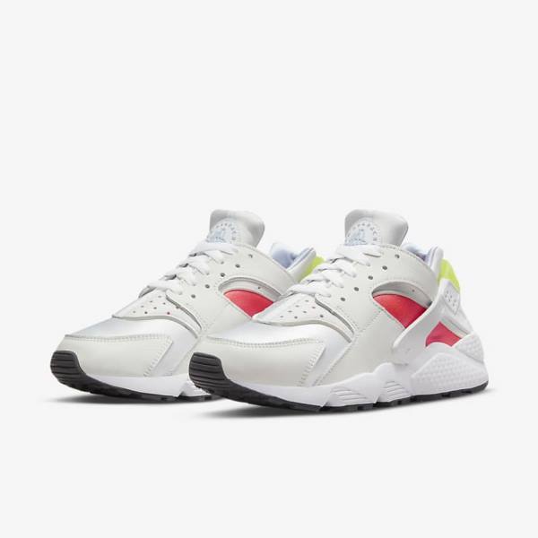 Nike Air Huarache Sneakers Damen Weiß Hellrot Schwarz | NK102XIN