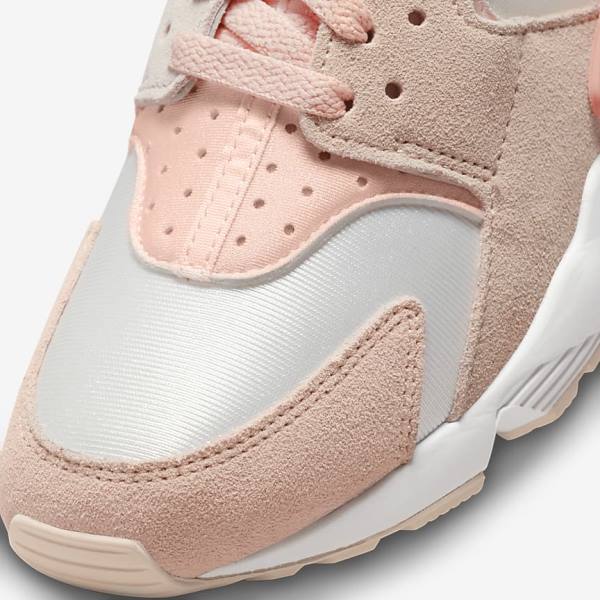 Nike Air Huarache Sneakers Damen Weiß Khaki Grau Hell | NK372YGM