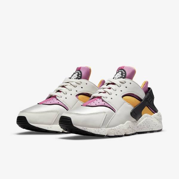 Nike Air Huarache Sneakers Herren Hellbeige Gold Schwarz Rosa | NK516BHV