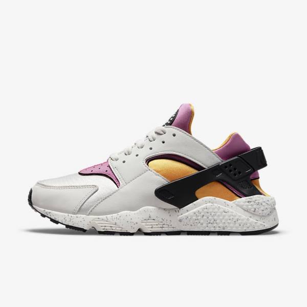 Nike Air Huarache Sneakers Herren Hellbeige Gold Schwarz Rosa | NK516BHV