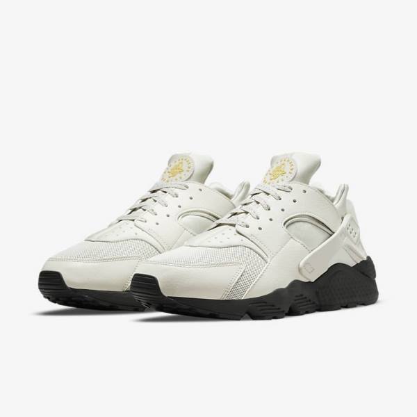 Nike Air Huarache Sneakers Herren Hellbeige Schwarz Silber Gold | NK516JAE