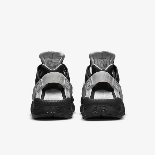 Nike Air Huarache Sneakers Herren Schwarz Metal Silber Silber Grün | NK307KQE