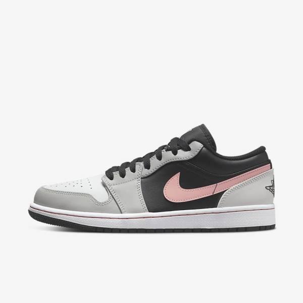 Nike Air Jordan 1 Low Jordan Schuhe Herren Schwarz Grau Weiß Koralle | NK180WPE