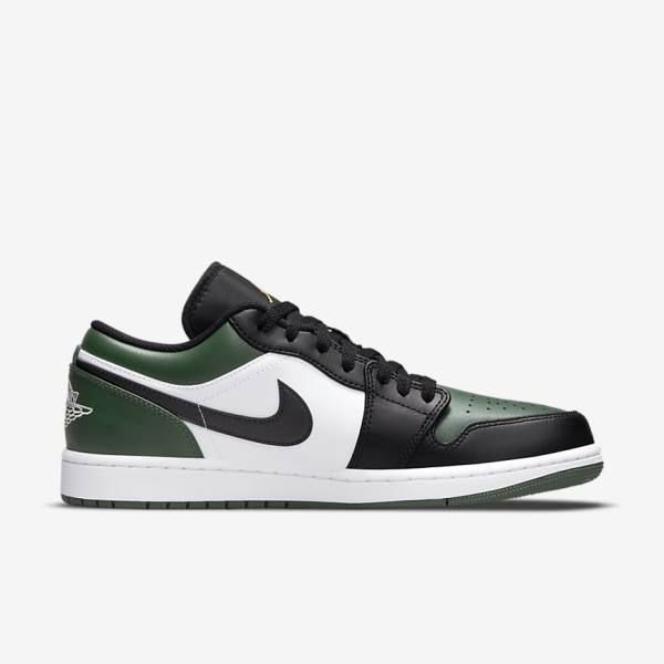 Nike Air Jordan 1 Low Sneakers Herren Grün Weiß Schwarz | NK674YOF