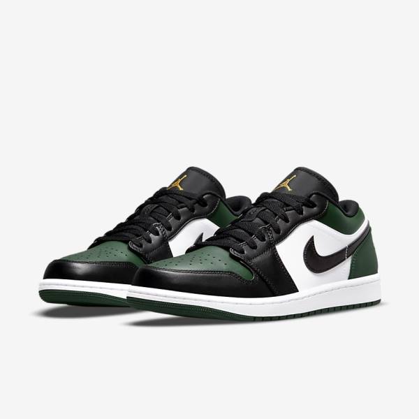 Nike Air Jordan 1 Low Sneakers Herren Grün Weiß Schwarz | NK674YOF