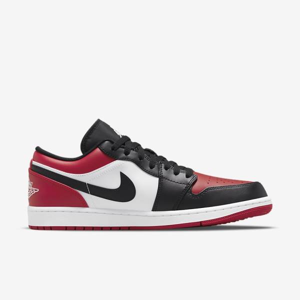 Nike Air Jordan 1 Low Sneakers Herren Rot Schwarz Weiß | NK406LCD