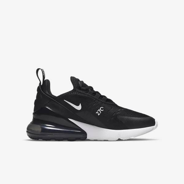 Nike Air Max 270 Older Sneakers Kinder Schwarz Dunkelgrau Weiß | NK947NKR