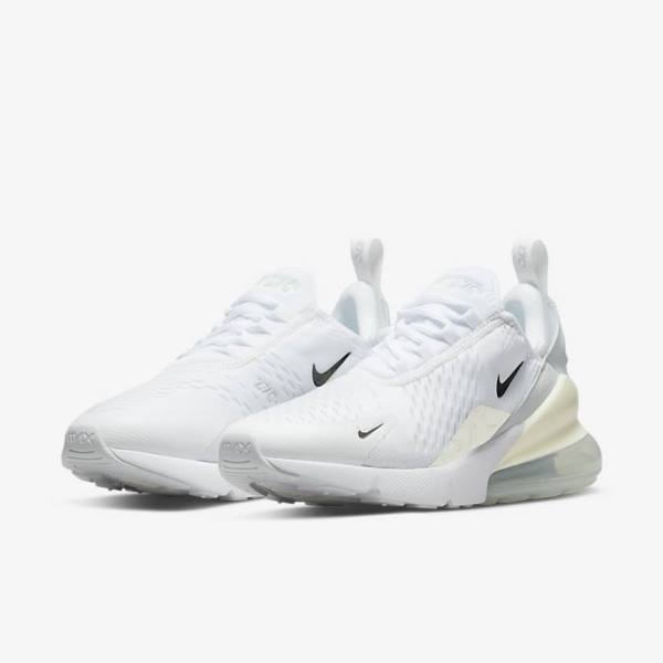 Nike Air Max 270 Sneakers Damen Weiß Platin Metal Silber | NK348CRT