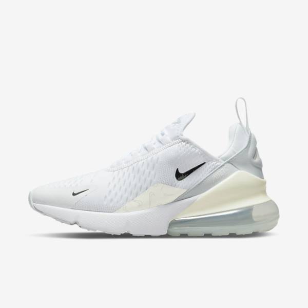 Nike Air Max 270 Sneakers Damen Weiß Platin Metal Silber | NK348CRT