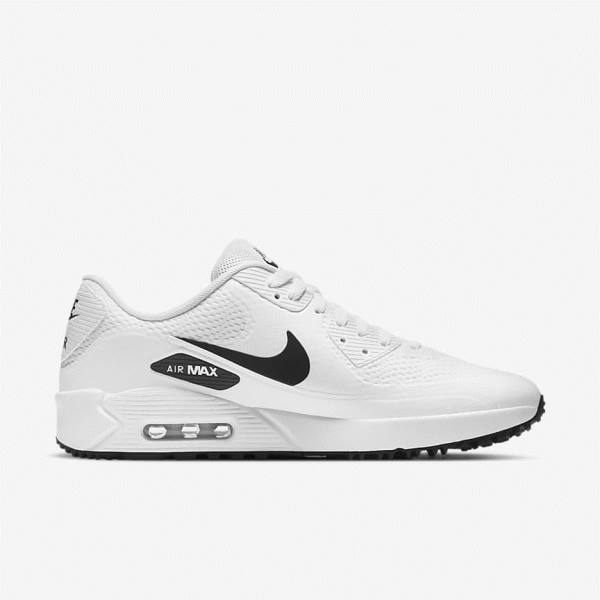 Nike Air Max 90 G Golfschuhe Herren Weiß Schwarz | NK692NQL