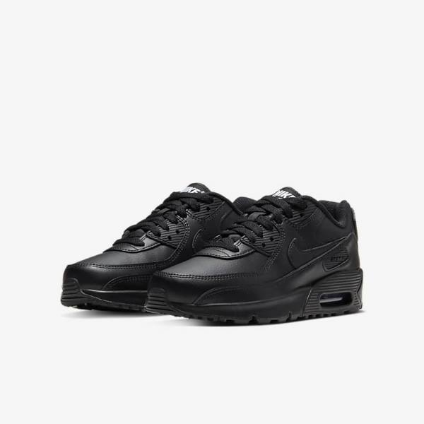 Nike Air Max 90 LTR Older Sneakers Kinder Schwarz Weiß | NK634GMT