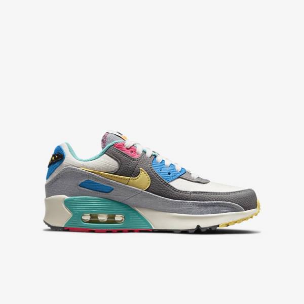 Nike Air Max 90 Older Sneakers Kinder Grau Rosa | NK571FQB