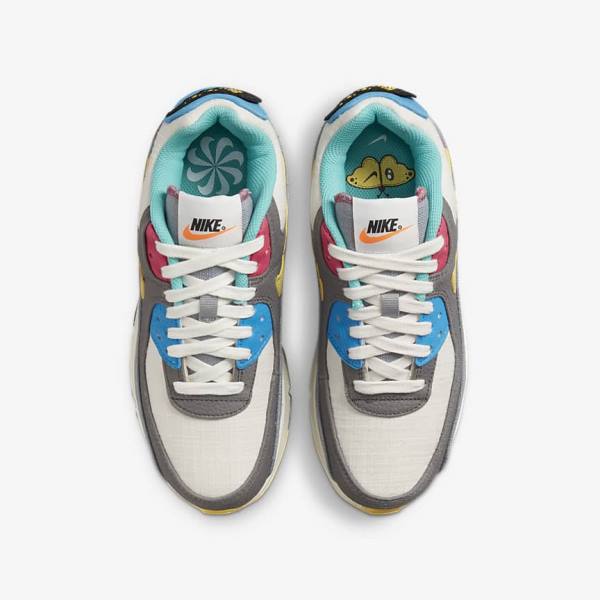 Nike Air Max 90 Older Sneakers Kinder Grau Rosa | NK571FQB