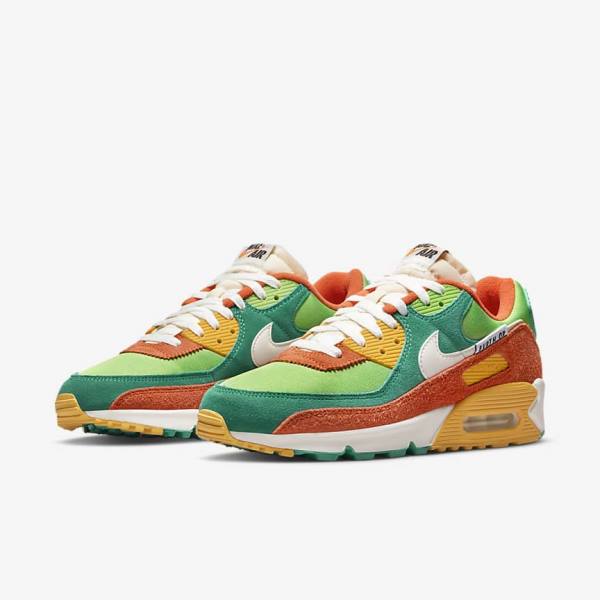 Nike Air Max 90 SE Sneakers Herren Grün Orange Grün | NK039EYT