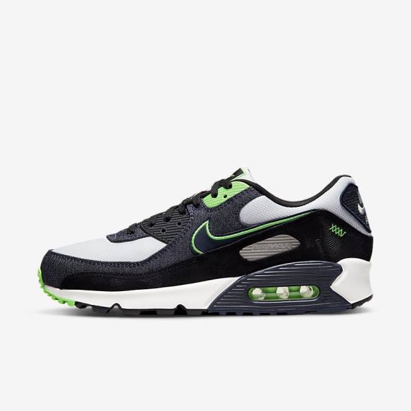 Nike Air Max 90 SE Sneakers Herren Schwarz Grün Weiß Schwarz | NK673IPY