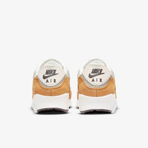 Nike Air Max 90 Sneakers Damen Braun Hellbeige Gelb | NK409AJV