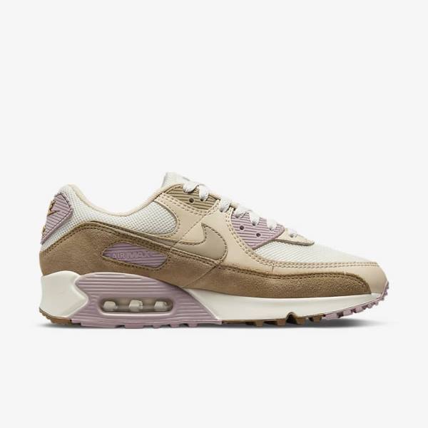 Nike Air Max 90 Sneakers Damen Braun Helllila Khaki | NK948GAX