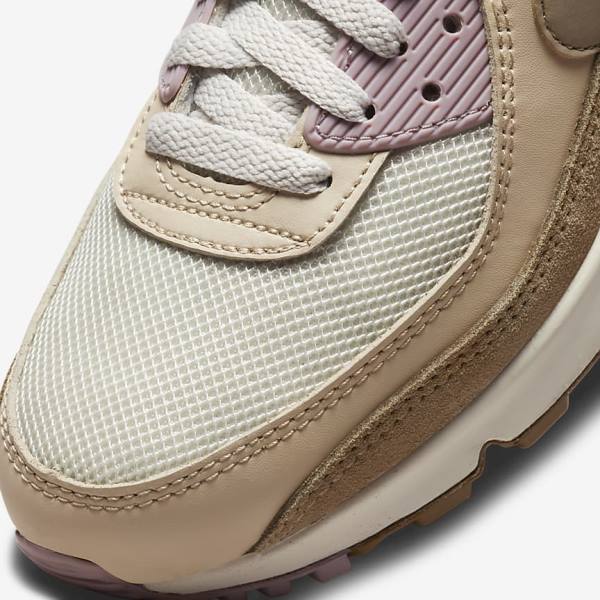 Nike Air Max 90 Sneakers Damen Braun Helllila Khaki | NK948GAX