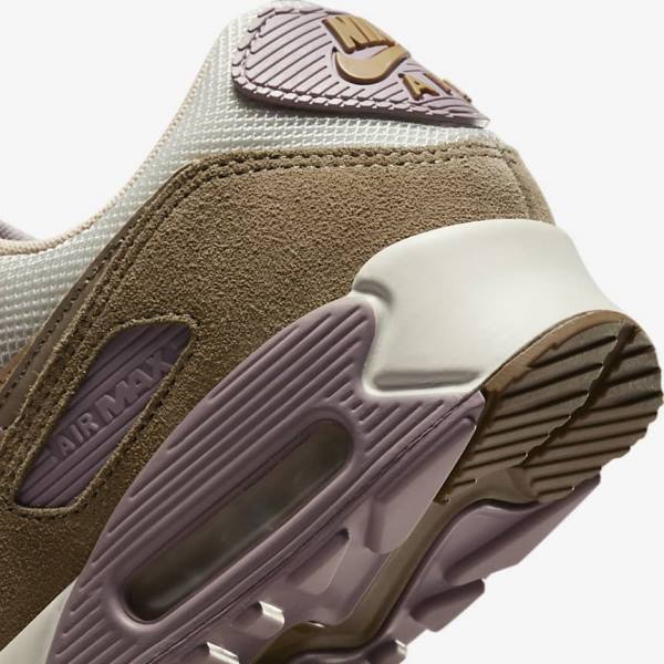 Nike Air Max 90 Sneakers Damen Braun Helllila Khaki | NK948GAX