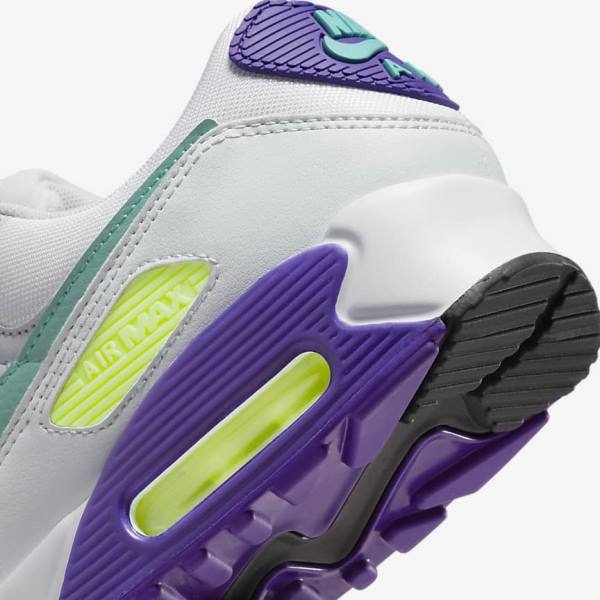 Nike Air Max 90 Sneakers Damen Weiß Platin Türkis | NK148NYU