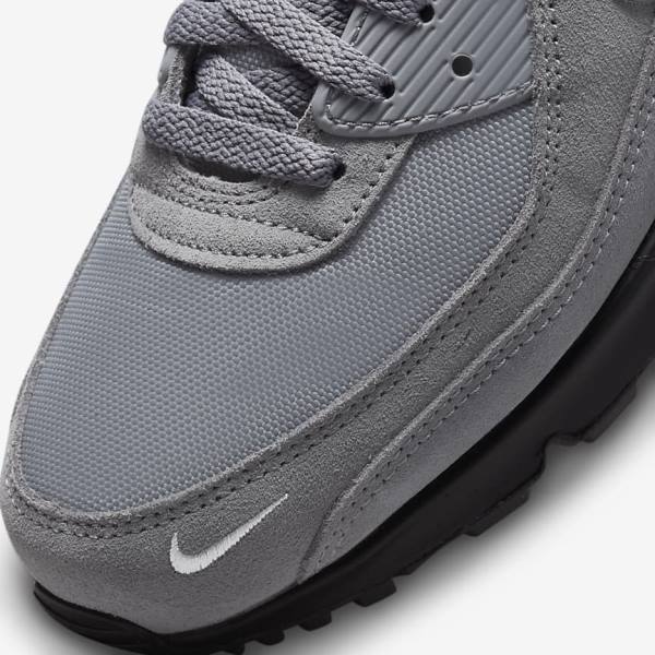 Nike Air Max 90 Sneakers Herren Grau Hellblau Metal Silber Schwarz | NK185CAG