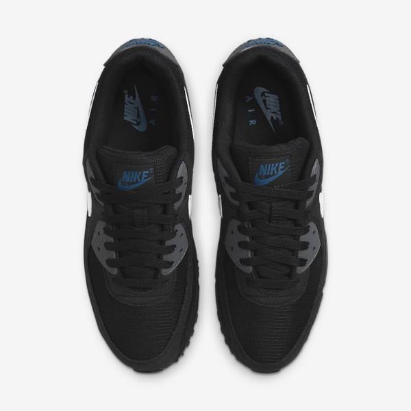 Nike Air Max 90 Sneakers Herren Schwarz Grau Weiß | NK297CHU