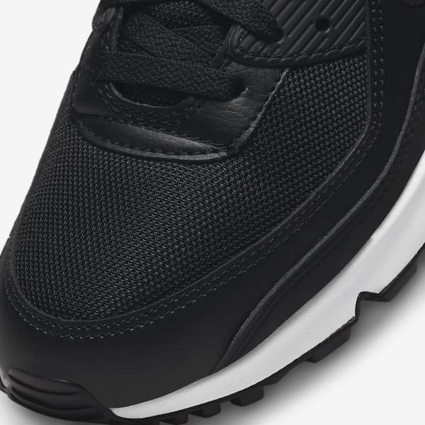 Nike Air Max 90 Sneakers Herren Schwarz Weiß Rot | NK653PZB