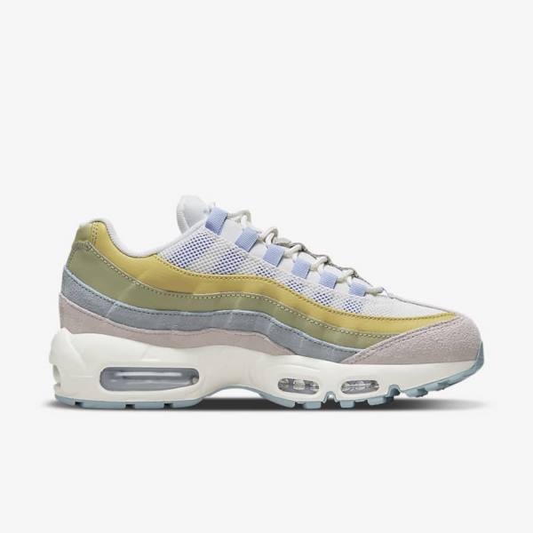 Nike Air Max 95 Sneakers Damen Hellblau Olivgrün | NK870LWR