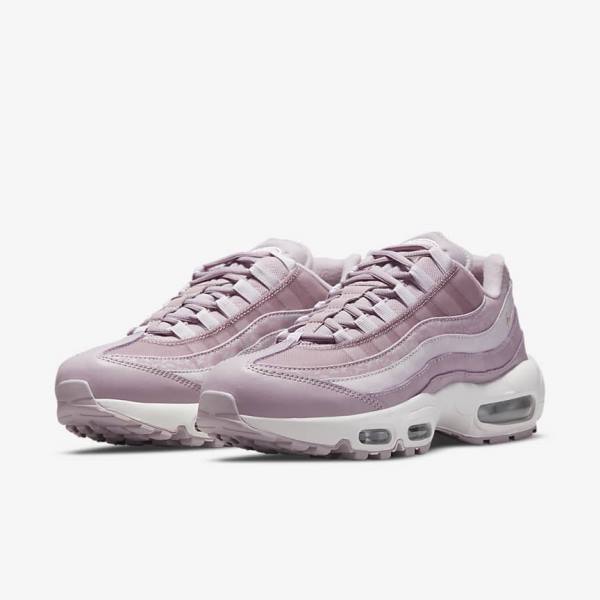 Nike Air Max 95 Sneakers Damen Lila Weiß Metal Silber | NK218QYP