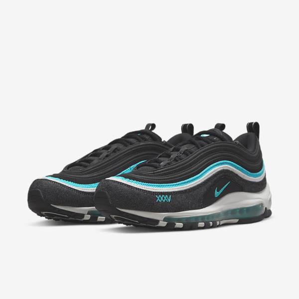 Nike Air Max 97 SE Sneakers Herren Schwarz Weiß Türkis | NK645VSY