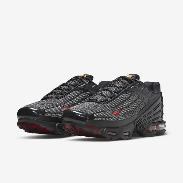 Nike Air Max Plus 3 Sneakers Herren Schwarz Silber Rot | NK572YJM