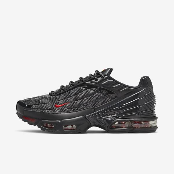 Nike Air Max Plus 3 Sneakers Herren Schwarz Silber Rot | NK572YJM