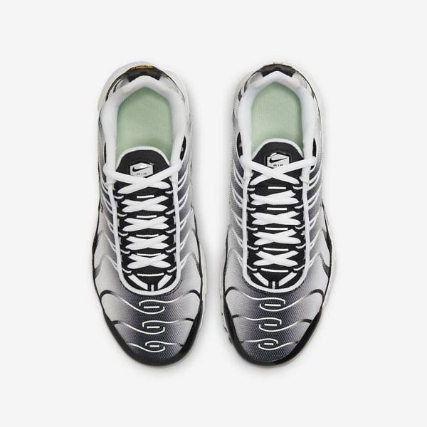 Nike Air Max Plus Older Sneakers Kinder Weiß Schwarz Silber Mintfarben | NK387VOG