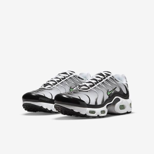 Nike Air Max Plus Older Sneakers Kinder Weiß Schwarz Silber Mintfarben | NK387VOG