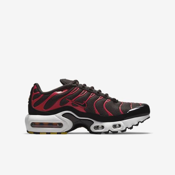 Nike Air Max Plus Older Sneakers Kinder Grau Rot Weiß Schwarz | NK526FVO