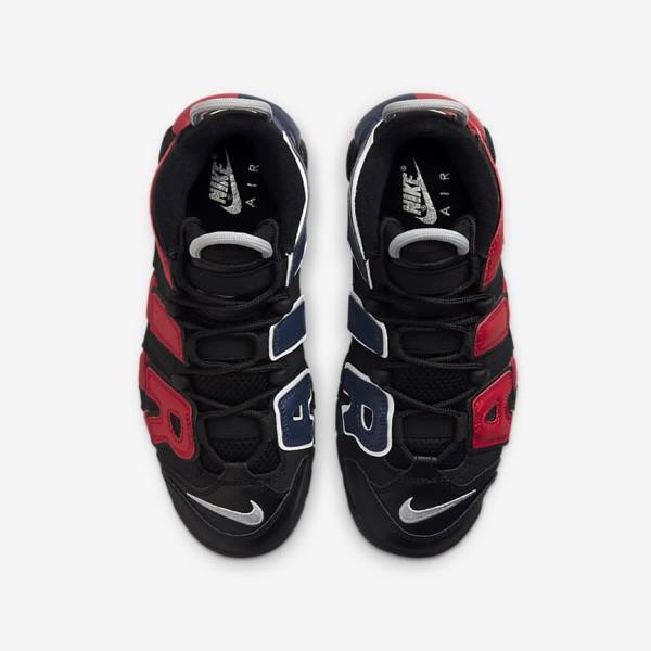 Nike Air More Uptempo Older Sneakers Kinder Schwarz Navy Weiß Rot | NK289KTA