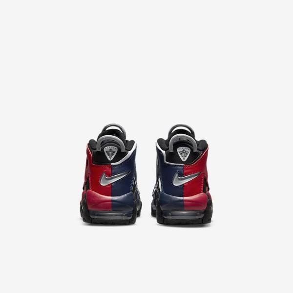 Nike Air More Uptempo Older Sneakers Kinder Schwarz Navy Weiß Rot | NK289KTA