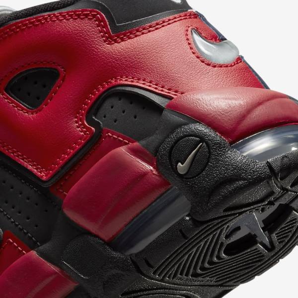 Nike Air More Uptempo Older Sneakers Kinder Schwarz Navy Weiß Rot | NK289KTA