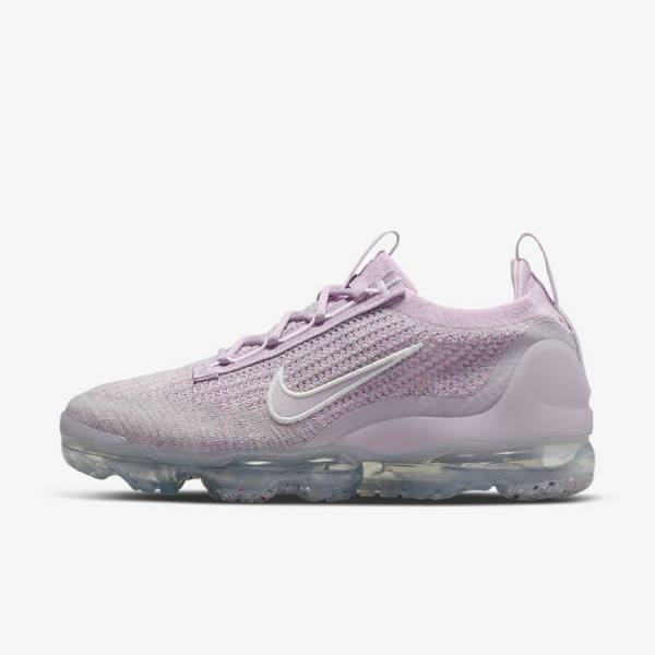 Nike Air VaporMax 2021 FK Sneakers Damen Hellrosa Weiß Metal Silber Lila | NK279AEX