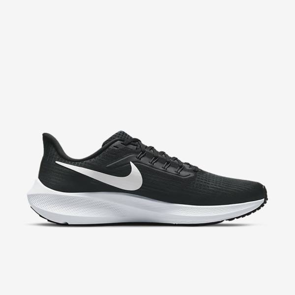 Nike Air Zoom Pegasus 39 Straßen Laufschuhe Herren Schwarz Dunkelgrau Weiß | NK523AKJ