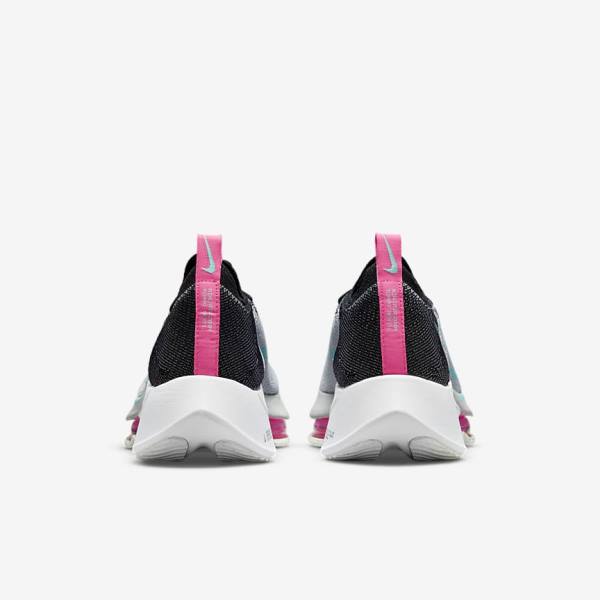 Nike Air Zoom Tempo NEXT% Straßen Laufschuhe Herren Schwarz Grau Rosa Türkis | NK586CDW